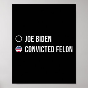 Vs Convicted Felon - Voting For Trump 2024  Poster