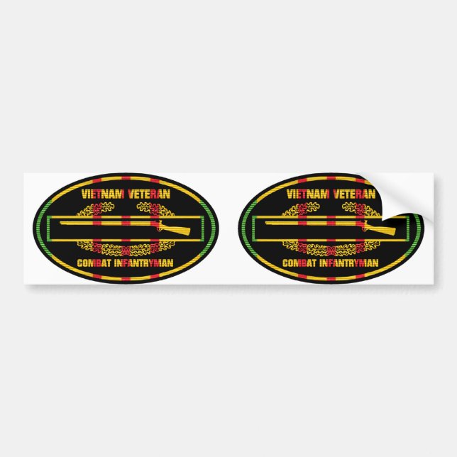 VSR Combat Infantryman Badge 2 for 1 Euro-Stickers Bumper Sticker (Front)