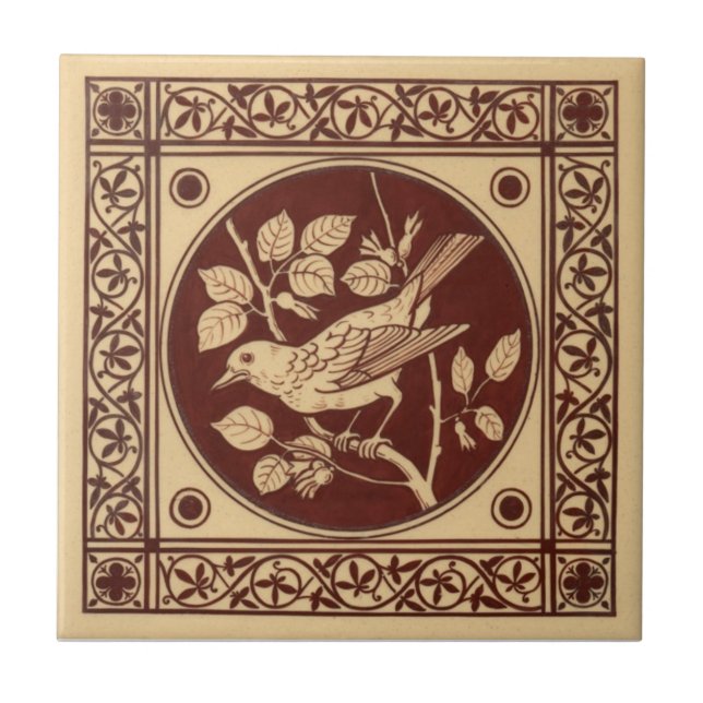 VT0006 Reproduction Antique Transferware Ceramic Tile (Front)