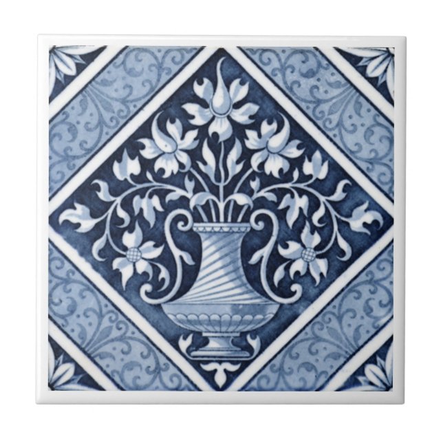 VT0010 Reproduction Antique Transferware Ceramic Tile (Front)
