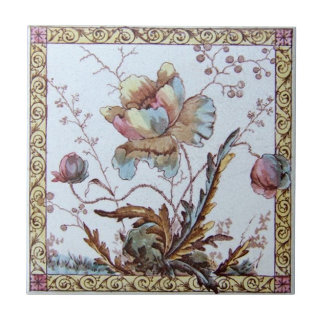 VT0014 Reproduction Antique Transferware Tile (Front)