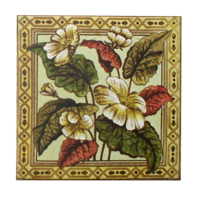 VT0018 Reproduction Antique Transferware Ceramic Tile (Front)