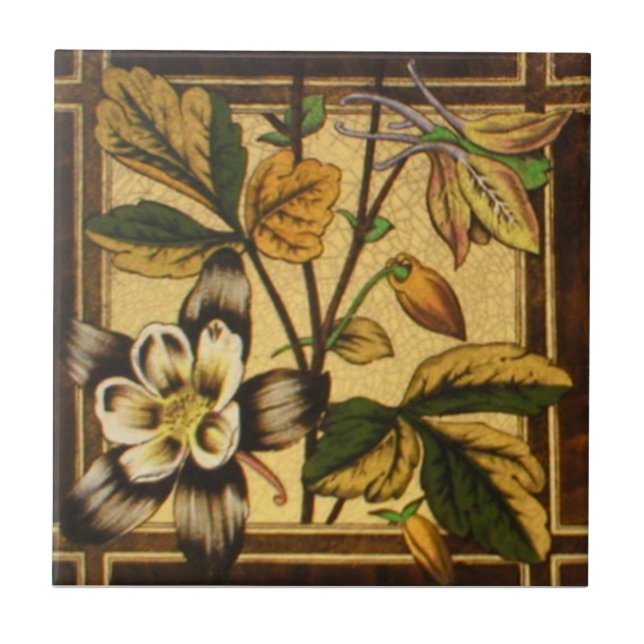 VT0021 Reproduction Antique Transferware Ceramic Tile (Front)