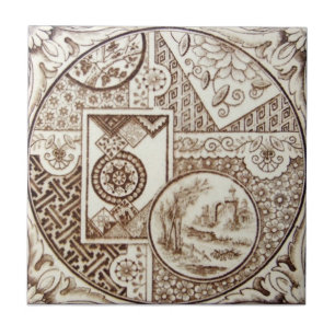 VT0022 Reproduction Antique Transferware Ceramic Tile