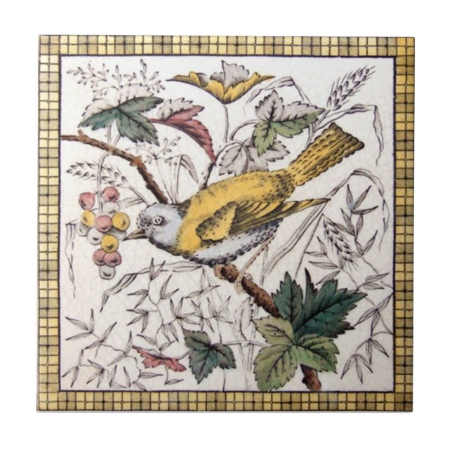 VT0033 Reproduction Antique Transferware Ceramic Tile (Front)