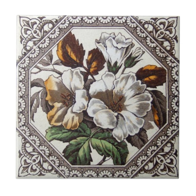 VT0036 Reproduction Antique Transferware Ceramic Tile (Front)