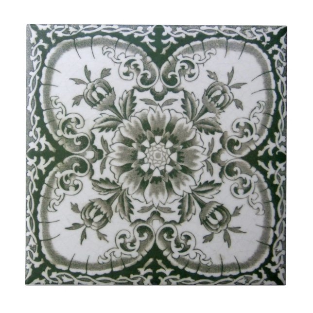 VT0047 Reproduction Antique Transferware Ceramic Tile (Front)