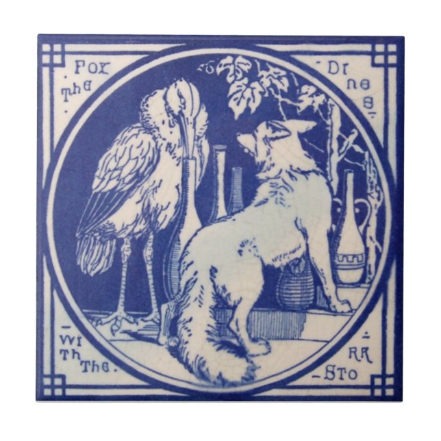 VT0061 Reproduction Antique Transferware Ceramic Tile (Front)