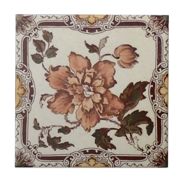 VT0091 Reproduction Antique Transferware Ceramic Tile (Front)
