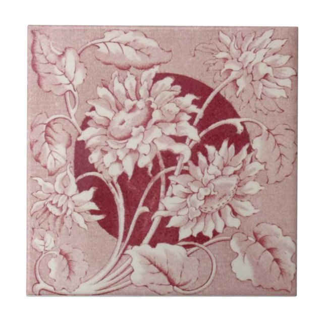 VT0102 Reproduction Antique Transferware Ceramic Tile (Front)