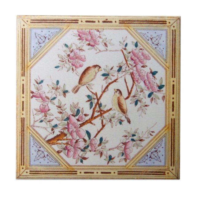 VT0107 Reproduction Antique Transferware Ceramic Tile (Front)