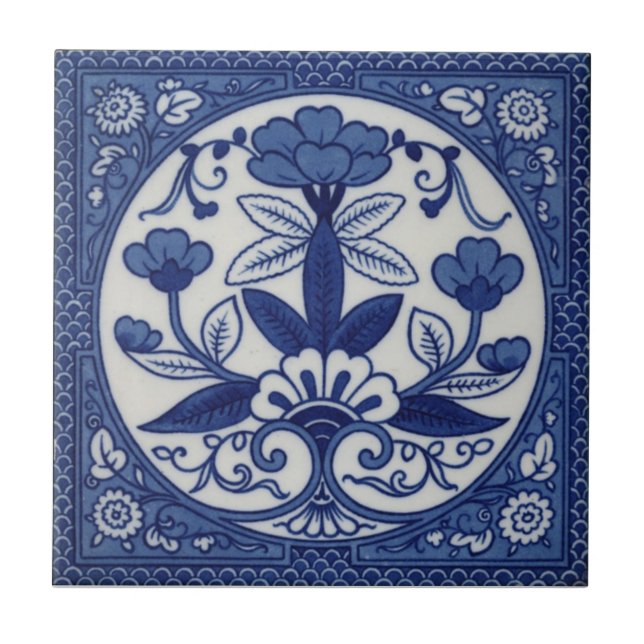 VT0108 Reproduction Antique Transferware Tile (Front)
