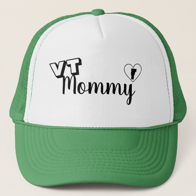 VT Mummy Love Trucker Hat, Mum Gift Vermont Trucker Hat (Front)