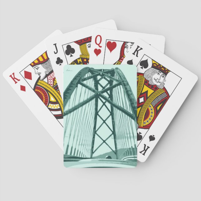 VT to NY Bridge Playing cards  (Back)