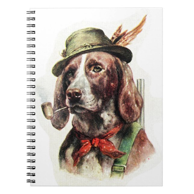 VTG Dog with Pipe Spiral Notebook (Front)