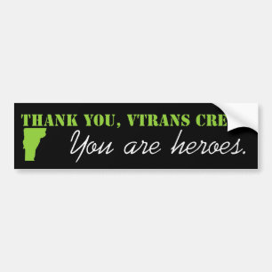 VTrans crews Bumper Sticker