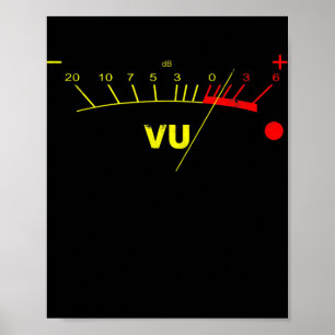 VU Metre Sound Level Studio Broadcast Sound Poster