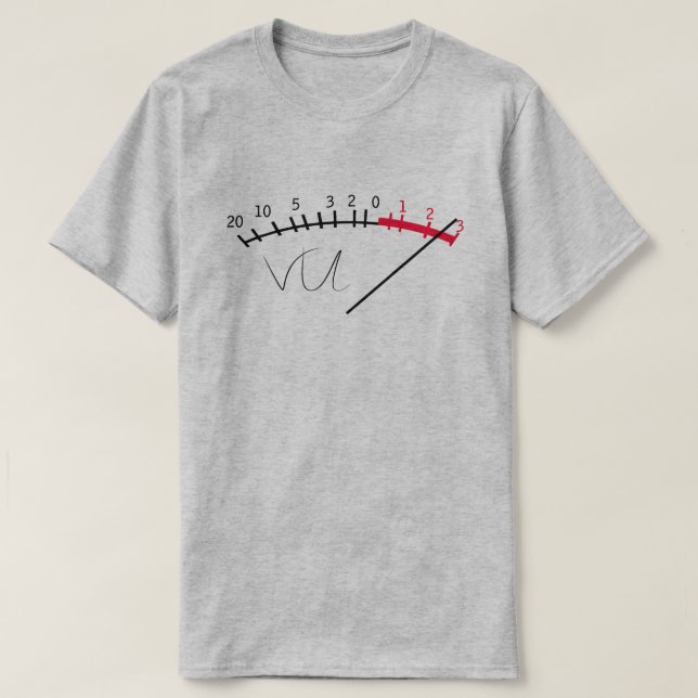 VU Metre Sound Level Studio  T-Shirt (Design Front)