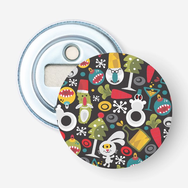 vUgly Christmas and Happy New Year Bottle Opener (Front)