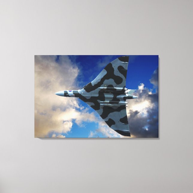 Vulcan bomber in flight canvas print (Front)