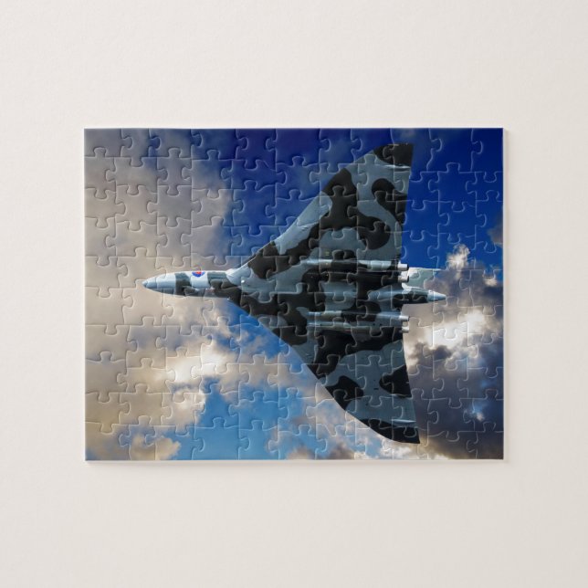 Vulcan bomber in flight jigsaw puzzle (Horizontal)
