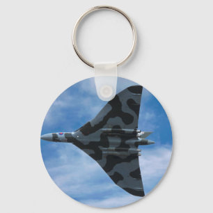 Vulcan bomber in flight key ring