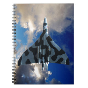 Vulcan bomber in flight notebook