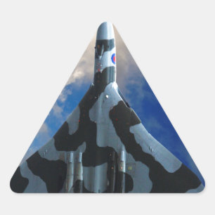 Vulcan bomber in flight triangle sticker