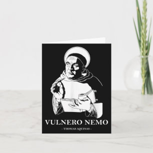 Vulnero Nemo Catholic Saint Thomas Aquinas Quote  Card