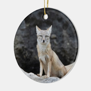 Vulpes corsac ceramic ornament