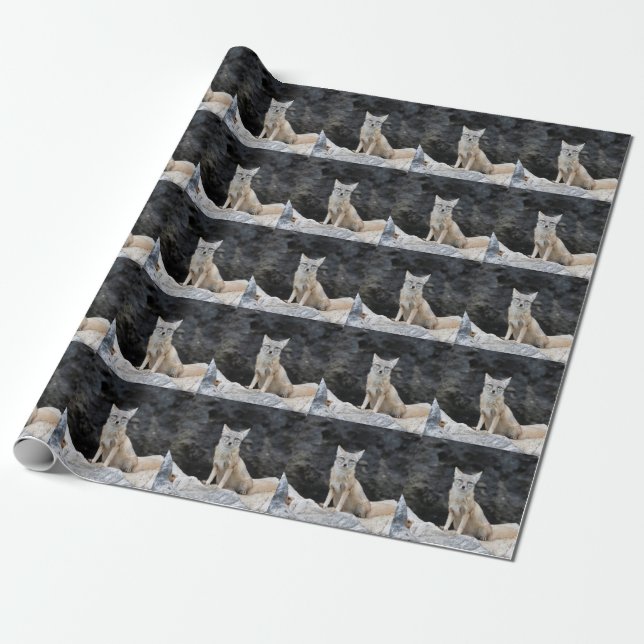 Vulpes corsac wrapping paper (Unrolled)