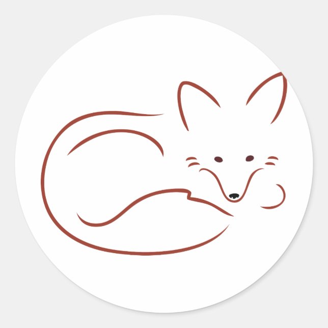 Vulpes Vulpes Classic Round Sticker (Front)