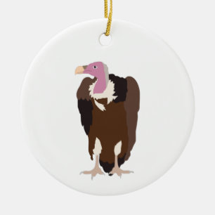 Vulture Bird Illustration Ceramic Ornament
