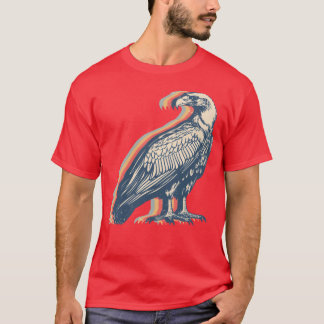 Vulture Bird Retro Line Art girl T-Shirt
