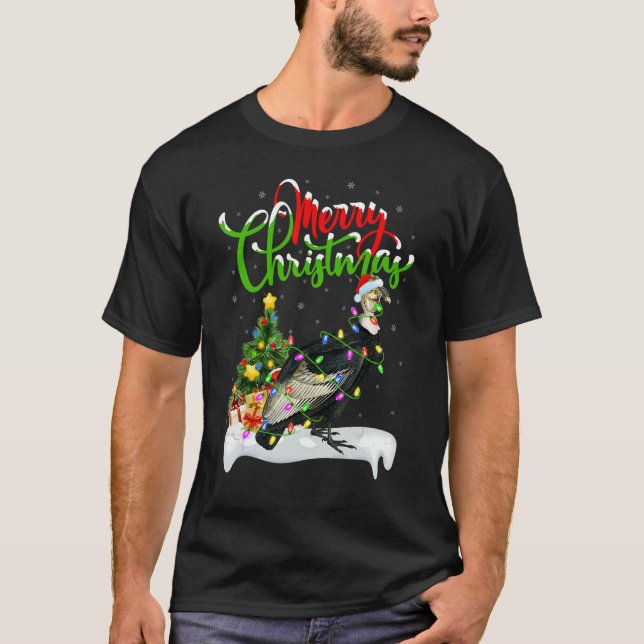 Vulture Bird  Xmas Decorations Santa Vulture Chris T-Shirt (Front)