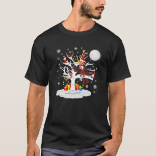 Vulture Bird Xmas Tree Lighting Santa Hat Vulture  T-Shirt