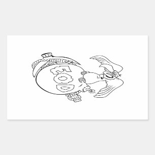 Vulture Cannonball Pick Rectangular Sticker