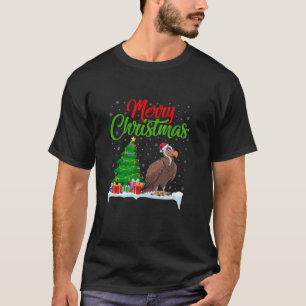 Vulture Christmas Tree Lights Funny Xmas Vulture L T-Shirt