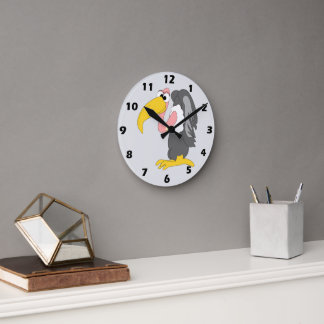 Vulture Design Round Clock