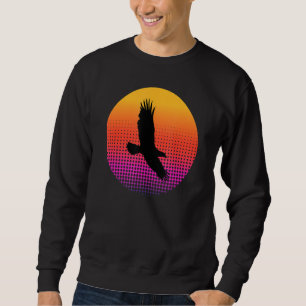 Vulture Eagle Bird Flying in the Sky at Sunset Ani Sweatshirt