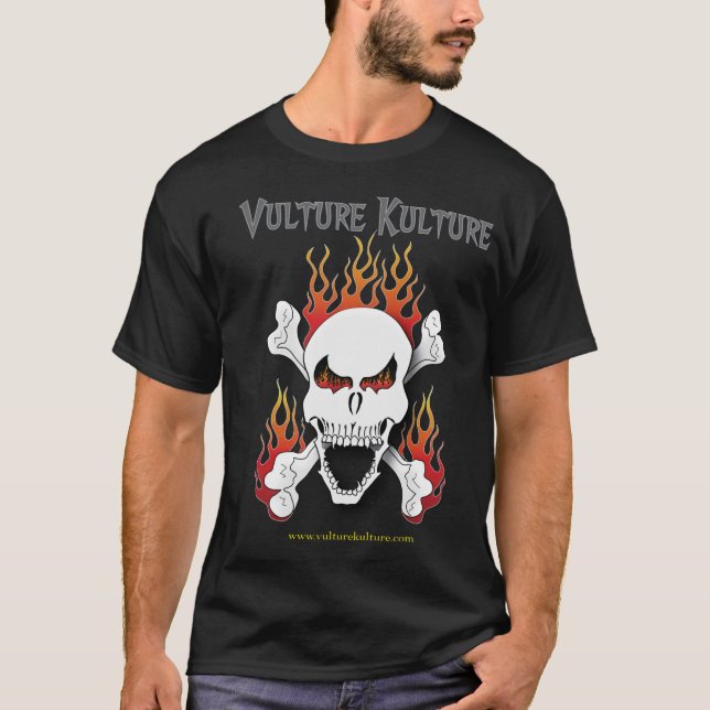 Vulture Kulture Skull & Crossbones t-shirt (Front)
