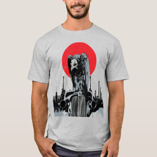 Vulture on Vintage Car with Red Sun T-Shirt