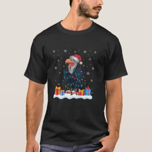 Vulture Santa Hat Christmas Tree Light Xmas Pajama T-Shirt