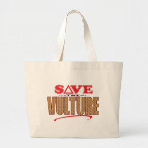 Vulture Save Large Tote Bag