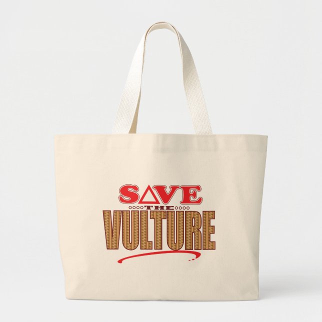 Vulture Save Large Tote Bag (Front)