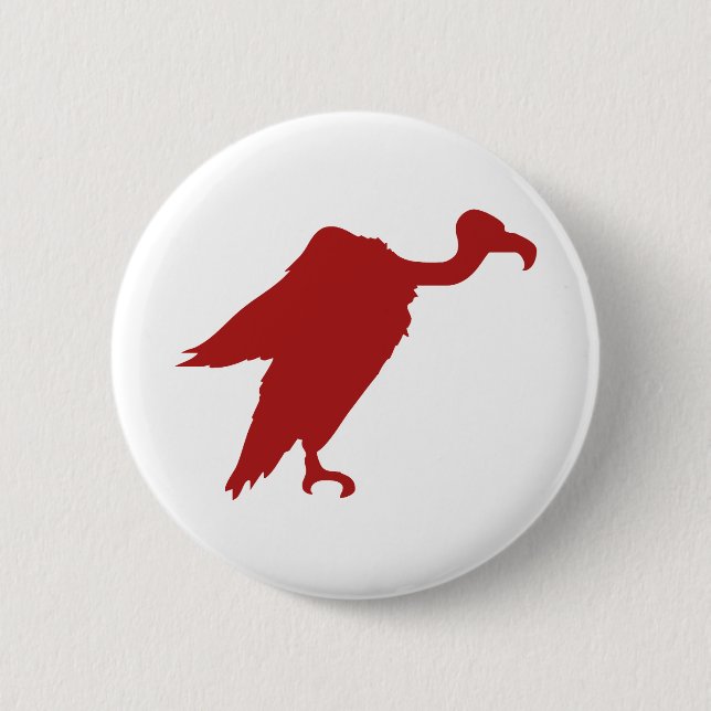 Vulture Silhouette 6 Cm Round Badge (Front)