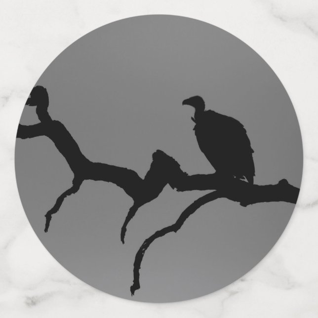Vulture Silhouette Confetti (Large Back)