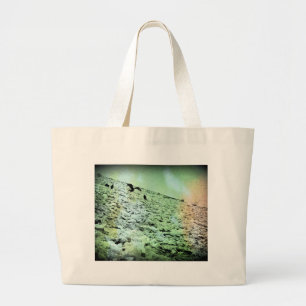 Vultures at the Lake Large Tote Bag
