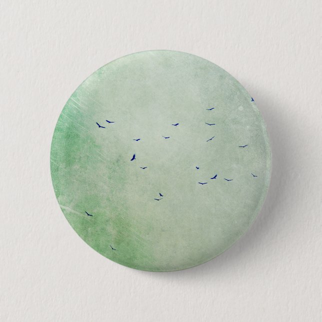 vultures grunge 6 cm round badge (Front)