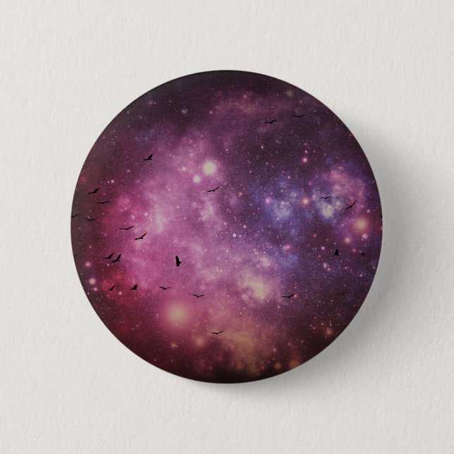 vultures in outerspace 6 cm round badge (Front)